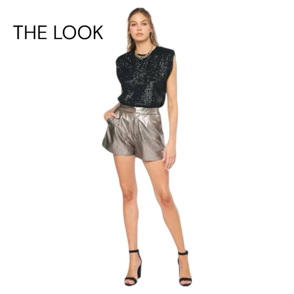 Carmar Silver Metallic Space Shorts sz XS - Picture 7 of 7